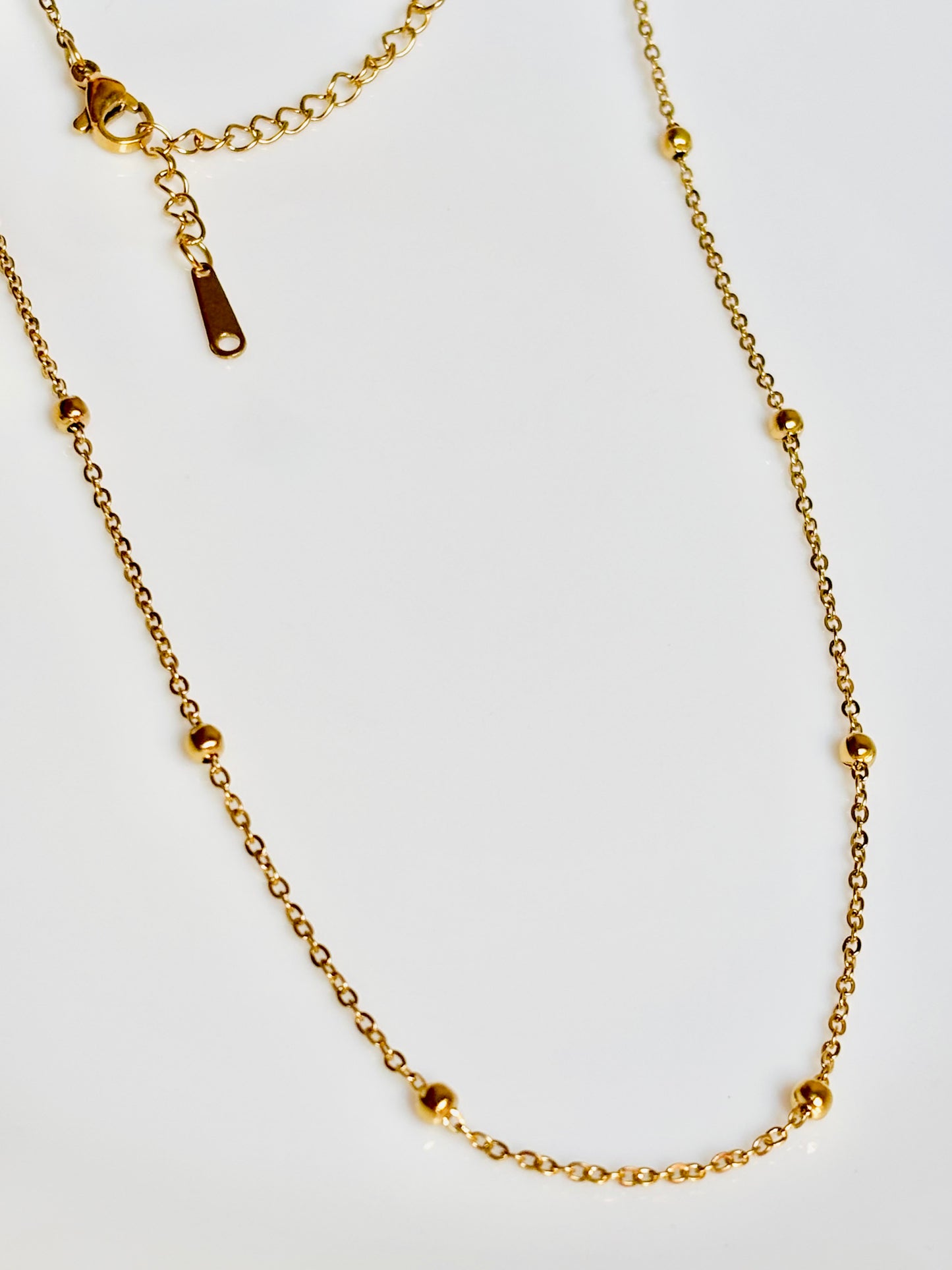 Golden chain, adjustable, waterproof, gold-plated, hypoallergenic, tarnish free