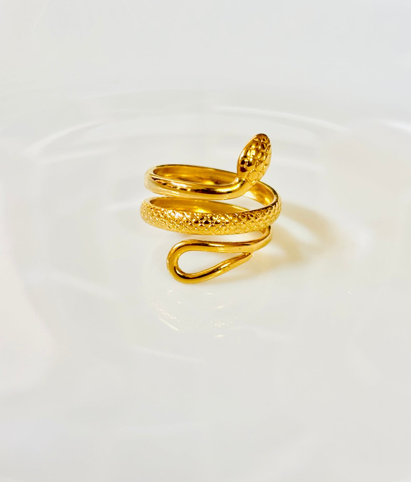 snake ring; three layer; shiny; cute trendy design; beautiful