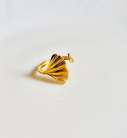 adjustable ring, 18K gold plated, stainless steel, shiny, durable, dainty