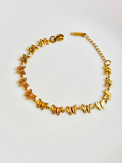 Butterfly, gold plated, long lasting, durable, vibes, aesthetic, classic, tarnish free