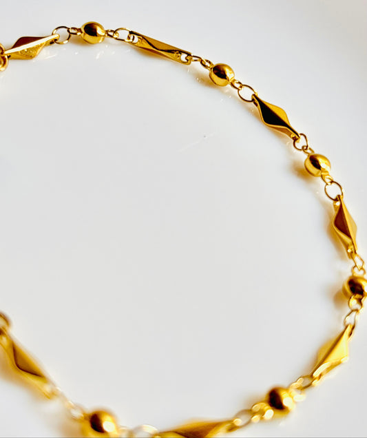 Gold-plated bracelet, anti-tarnish