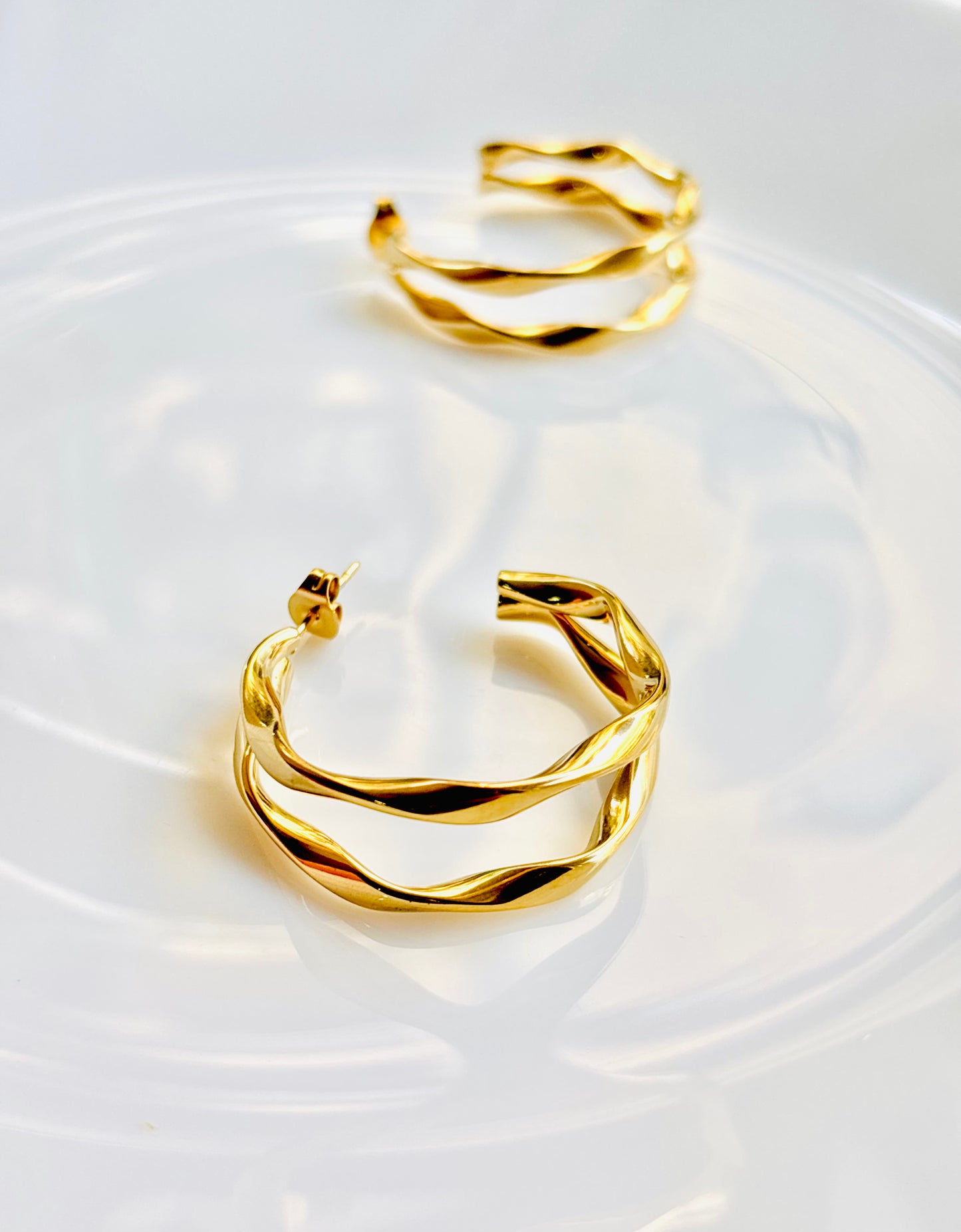 Earring, earing, classy, anti tarnish, waterproof, rust-free, long lasting, durable earrings 