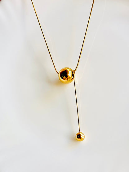 Gold necklace, chain, pendulum, pendant, cute, KPOP, Gift, shiny, classy, elegant