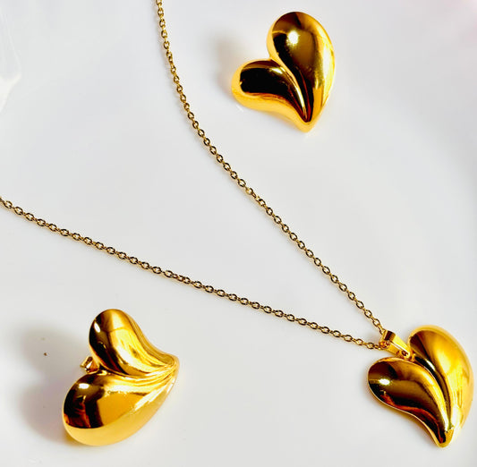 Sweet Heart Pendant & Earrings