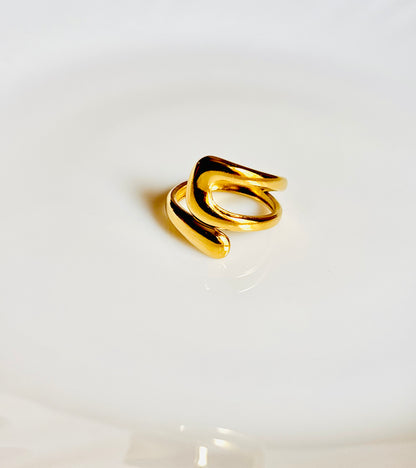 Twisted 18K Gold Plated Ring