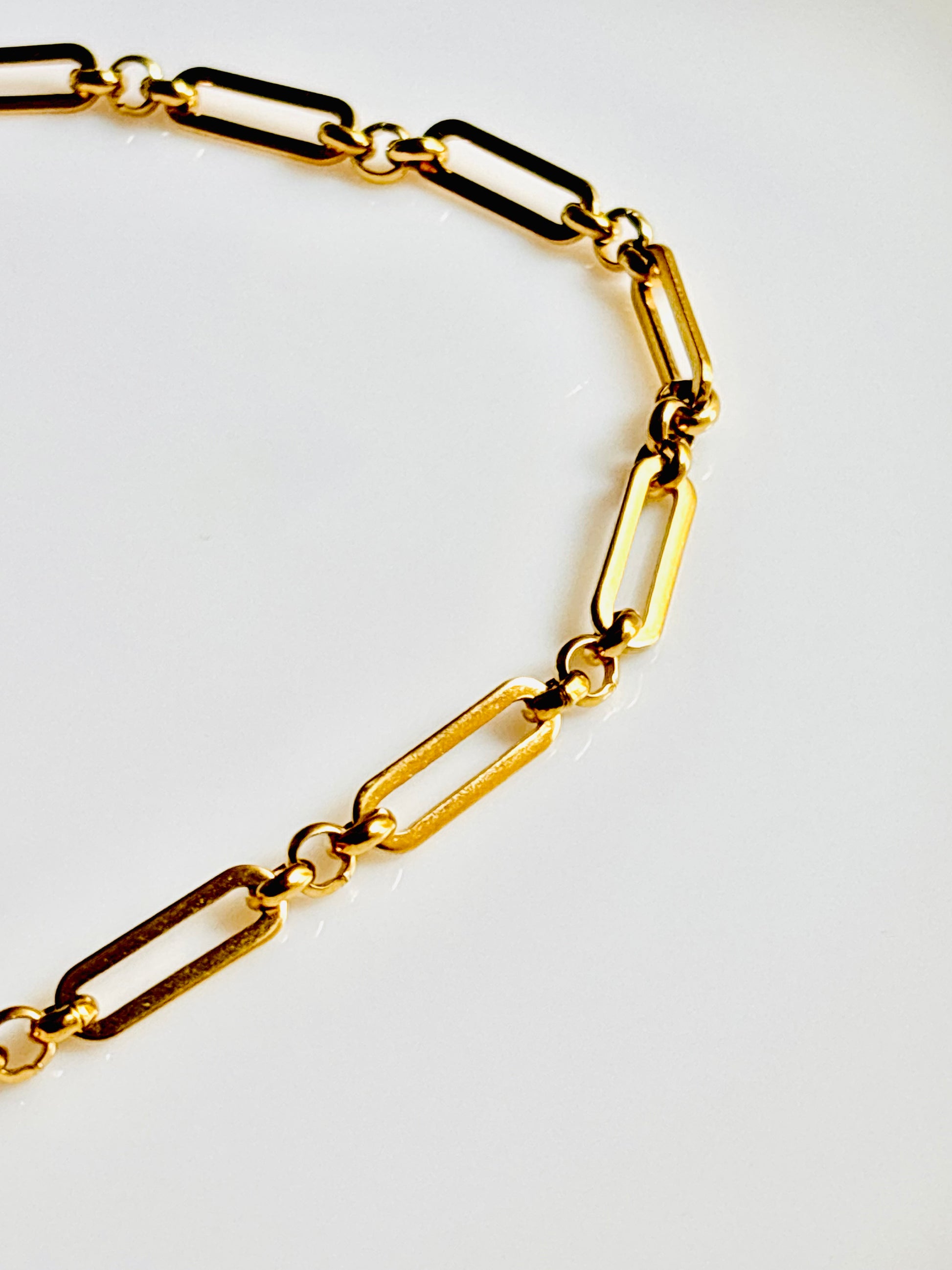 Gold chain bracelet, anti tarnish