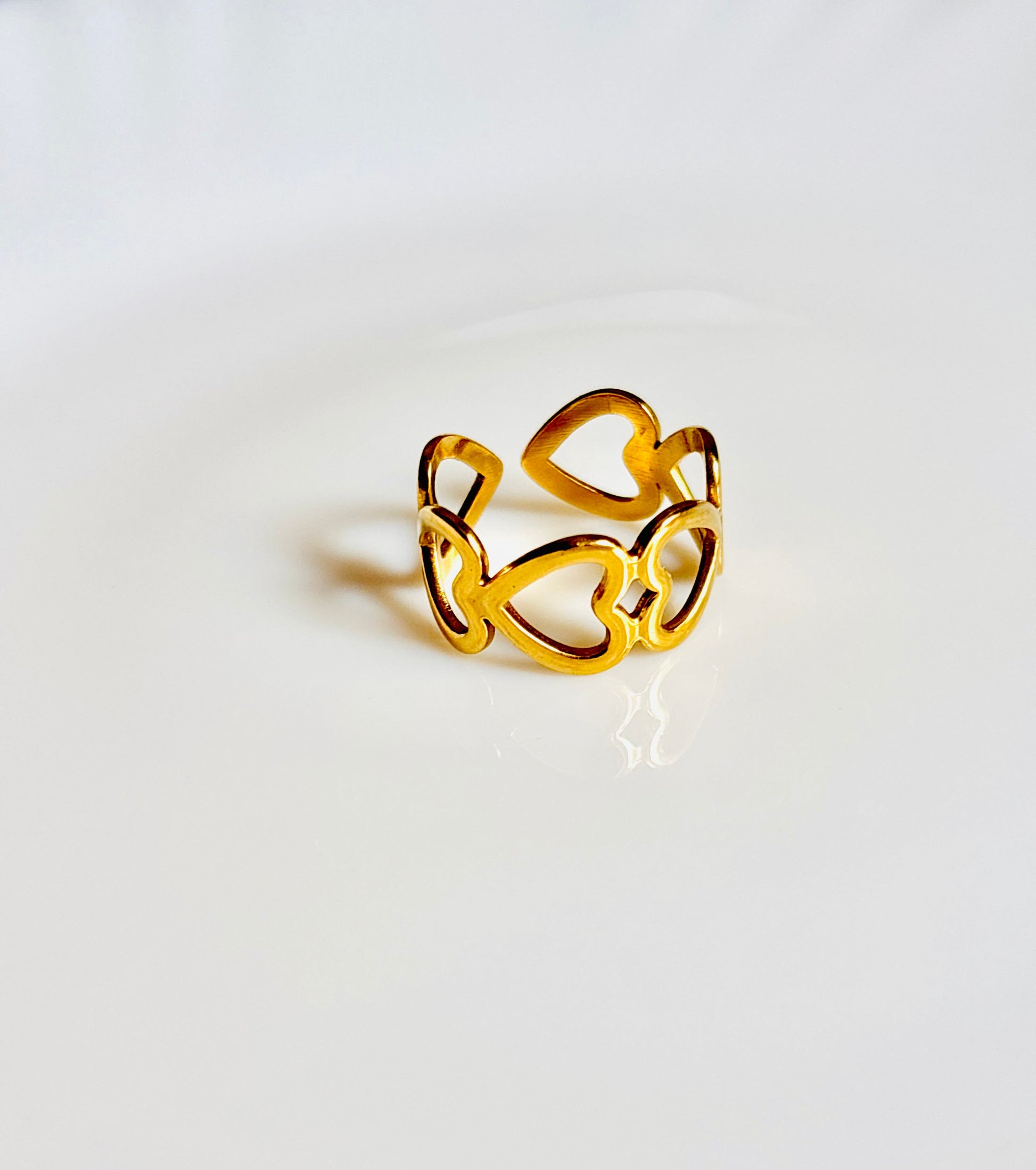 hearts, waterproof, anti tarnish, daily, dainty ring